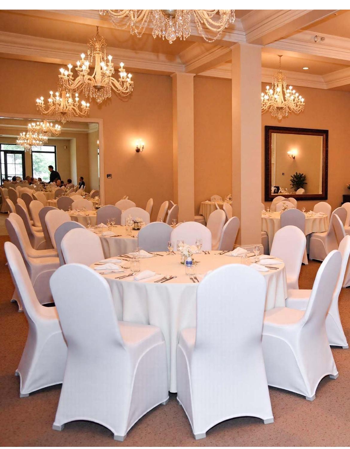 white chair covers
