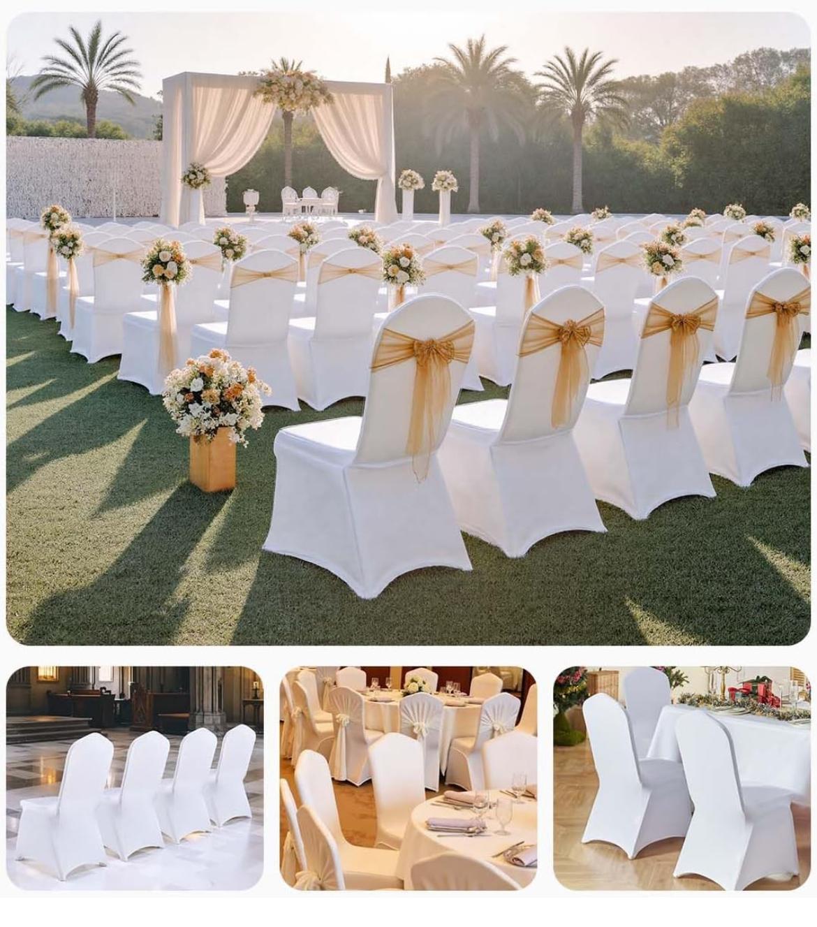 white chair covers