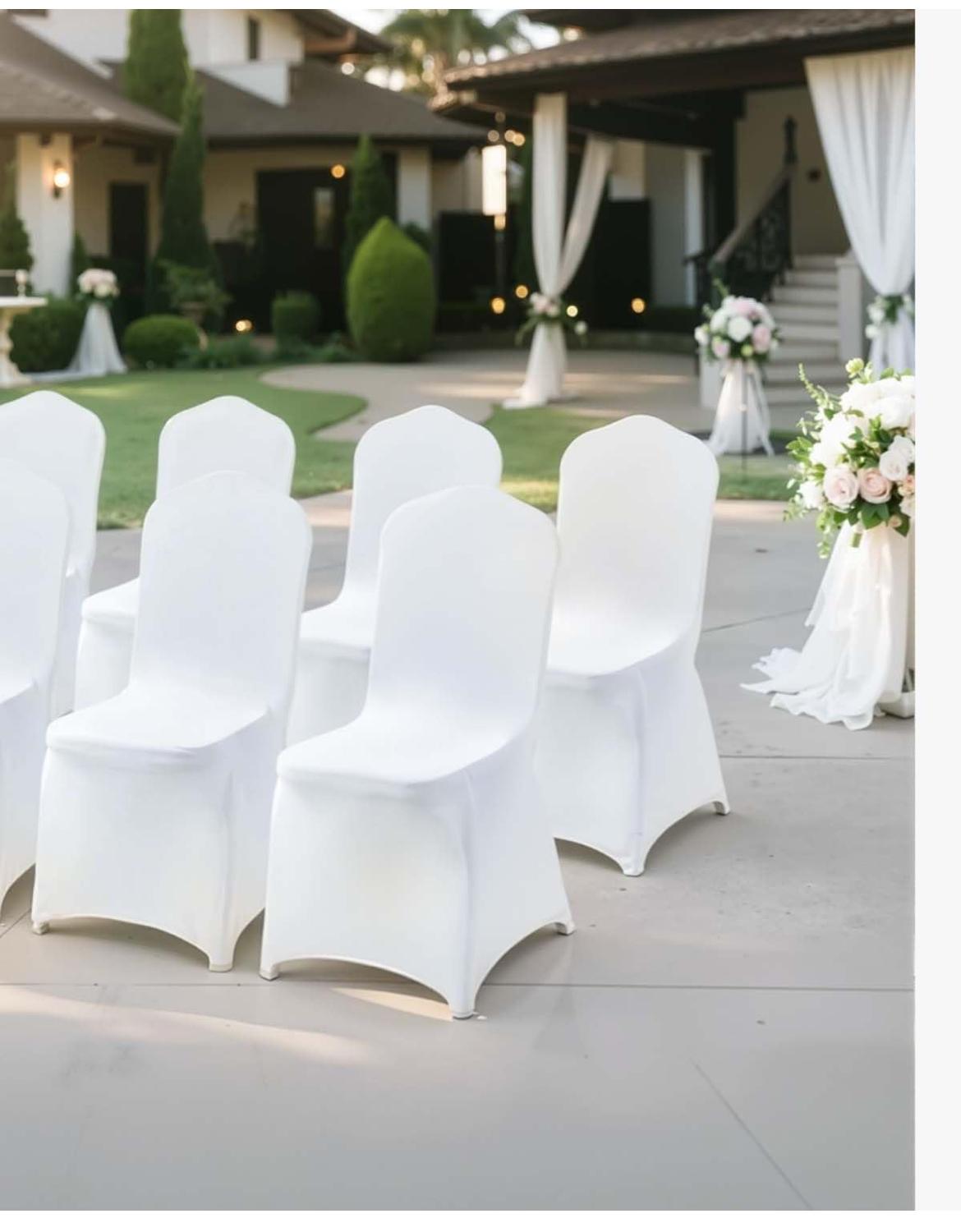 white chair covers